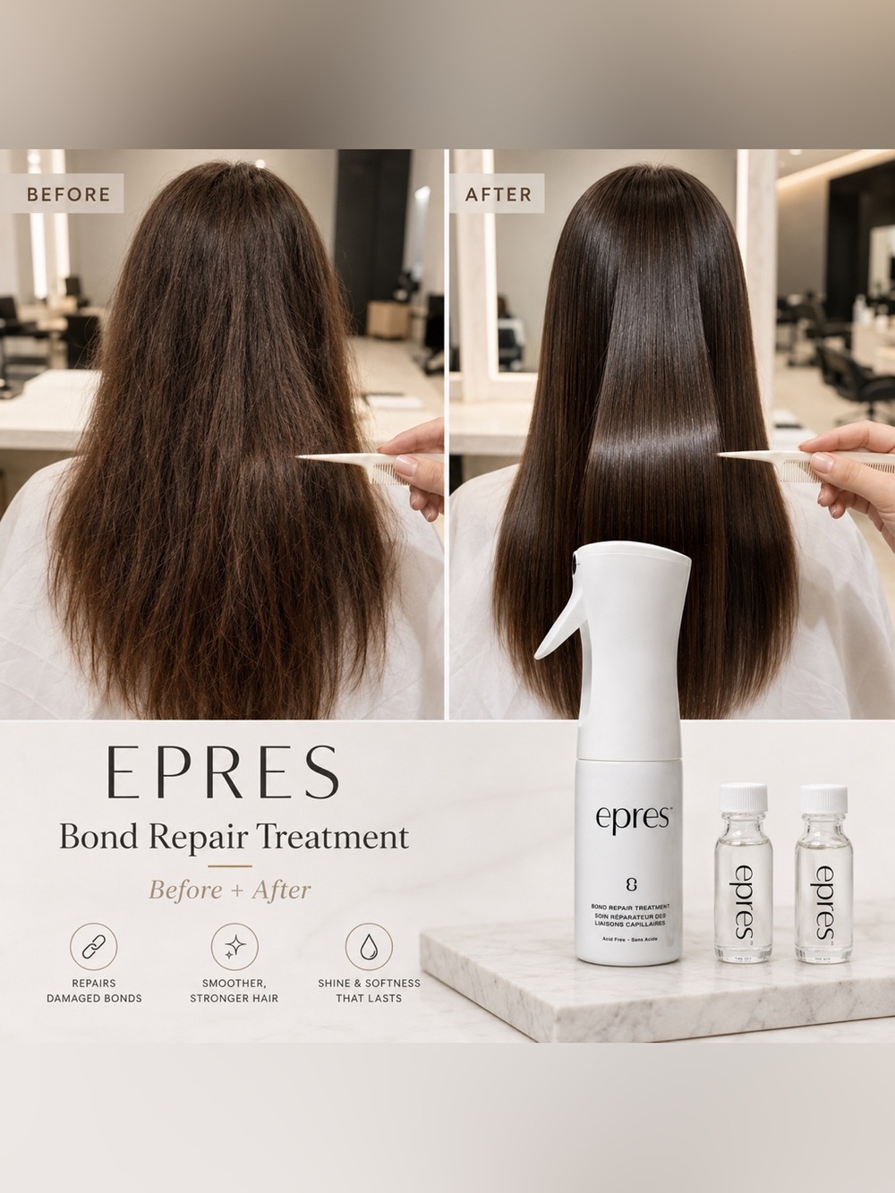 Epres Bond Repair Treatment Kit – Hair Strengthening & Smoothing System